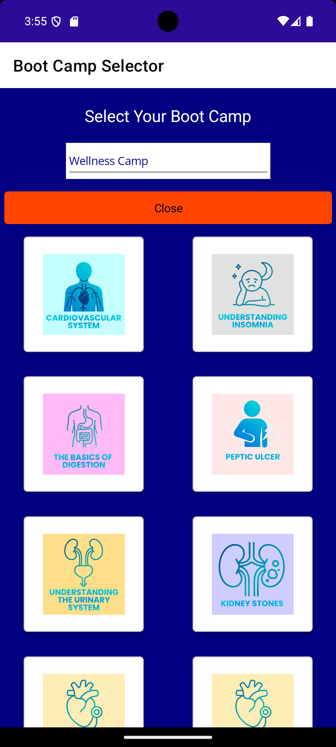 Breaking Free Wellness Boot Camp modules